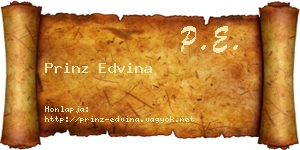 Prinz Edvina névjegykártya